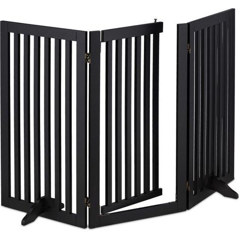 Cancello di sicurezza nero con porta 92 cm 8830 (1/5)