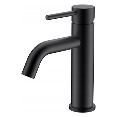 Grifo bajo para lavabo Besco VEO II negro (1/5)