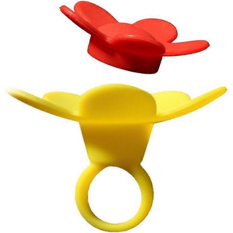 Mangeoire à main pour oiseaux avec fleur, accessoire pour nourrir les oiseaux en extérieur (1 pièce). (1/5)