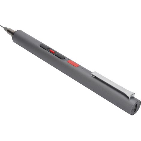 Mini tournevis électrique rechargeable à 3 vitesses, tournevis magnétique de précision et jeu de 26 embouts avec lumière LED pour la réparation (1/5)