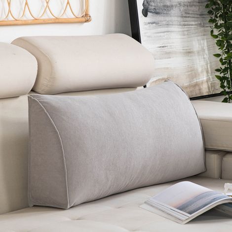 SIENTICE Cuscino di supporto lombare spesso, 703517 cm, cuscino per schienale divano, sfoderabile, per camera da letto e soggiorno (grigio chiaro)
