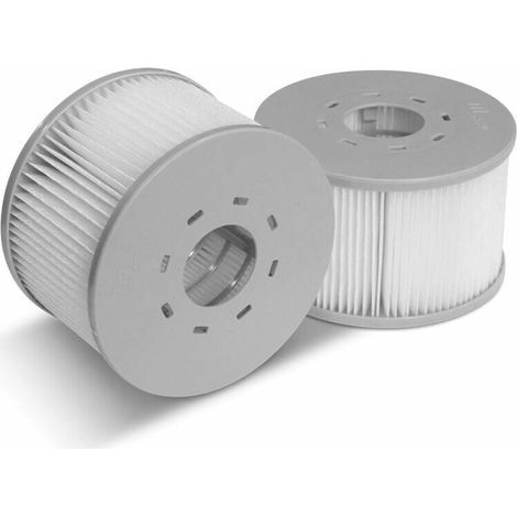 2er-Pack V2-Filter für aufblasbare Whirlpools der Marken Fjord, Kili, Camaro, Mono, Aurora und Tekapo – 2 Ersatzfilterkartuschen für aufblasbare Whirlpools von mspa (1/2)