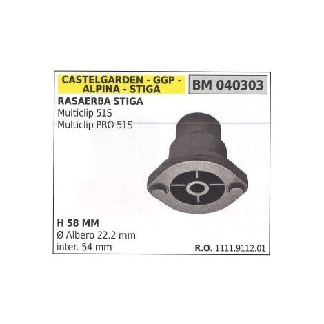 Supporto mozzo portalama rasaerba tagliaerba multiclip 51S STIGA 040303