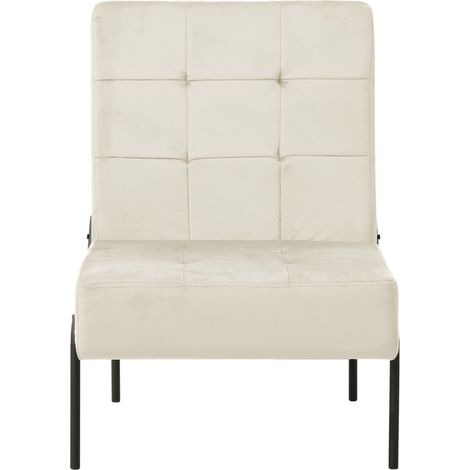 Maison Exclusive - Poltrona Relax 65x79x87 cm Bianco Crema in Velluto