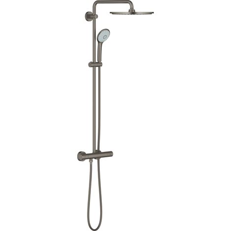 Grohe Euphoria - Duschset 310 mit Thermostat, 3 Strahlen, gebürstetes Dunkelgraphit 26075AL0