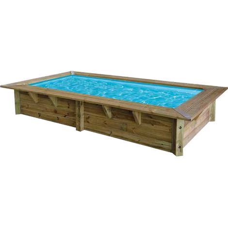 Piscine bois Ubbink Sunwater Bleu AiO 200X350 - H71cm Bleu