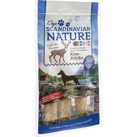 Scandinavian Nature Dogs mit Rentier, 3 Stück 45 g - Kausticks für Hunde