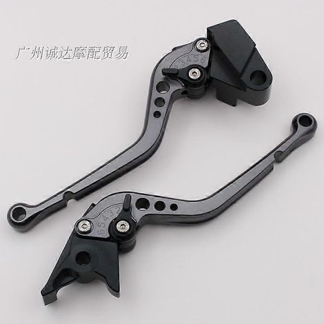 Modification pour moto Kawasaki Z650 2017-2022 : levier de frein, d'embrayage et de klaxon réglable au guidon (tige longue en titane). (1/5)