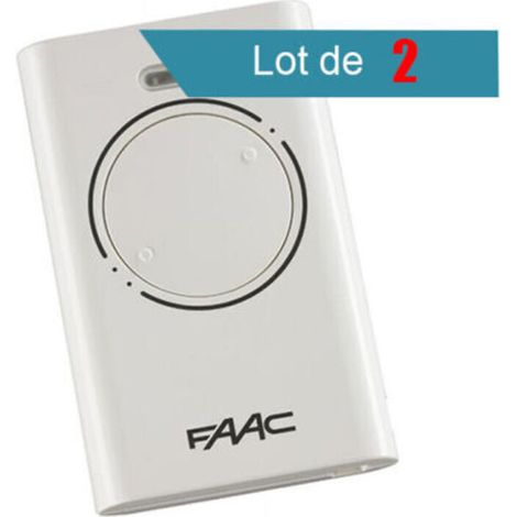 Télécommande FAAC XT2 433 SLH BLANC Pack de 2
