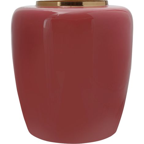 Vaso Art Deco in ferro corallo e oro (1/3)