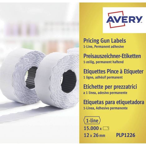 Avery-Zweckform Etichetta per prezzo PLP1226 A tenuta permanente Larghezza etichette: 26 mm Altezza etichette: 12 mm Bi