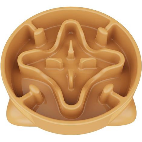 Gamelle Anti Glouton Chien Moyen de 22cm Antidérapants orange