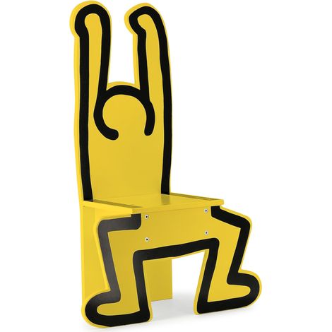 Chaise Pouf Graphique Dessin Iconique Jaune Enfant Dès 3 Ans (1/5)