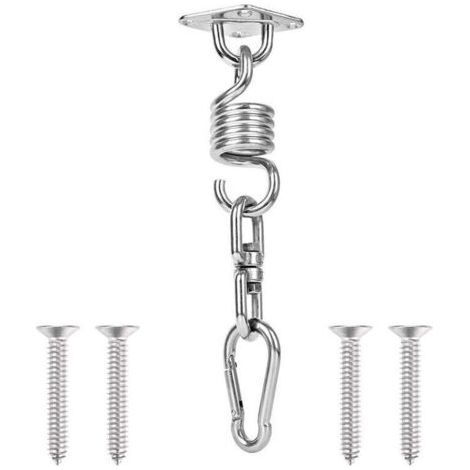Suspension en acier inoxydable robuste pour poutre en bois pouvant supporter 200 kg, idéale pour les chaises suspendues, les hamacs et les chaises suspendues (1/4)