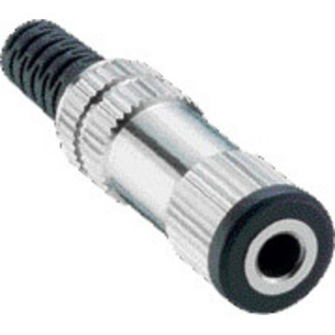 Lumberg 1522 03 Klinken-Steckverbinder 3.5 mm Buchse, gerade Polzahl: 2 Mono Silber 1 St. (1/2)