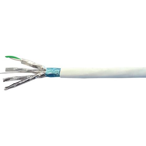 Câble réseau informatique F/FTP 4 paires 500 MHz Cat6A couronne de 100 mètres