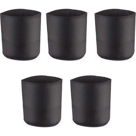 5er-Pack 3-Gallonen-Pflanzsäcke aus atmungsaktivem, robustem Vliesstoff – Pflanzgefäße für Gartenpflanzen, Gemüse und Blumen
