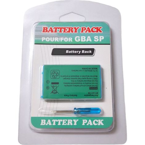 Batterie Li-ion 3,7 V 850 mAh haute capacité, portable et avec tournevis, pour consoles de jeux (verte) (1/5)