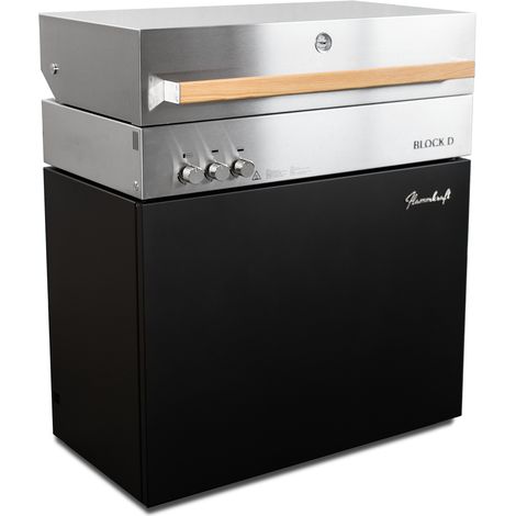 Flammkraft Block D Gasgrill Gen. 5 Elfenbeinschwarz 16 kW 75 bis 900°C BBQ Grill Gas (1/5)