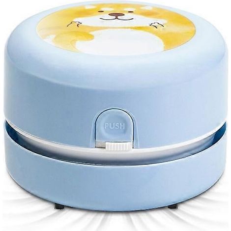 Aspirateur de bureau électrique, balai à poussière de table, mini aspirateur de bureau pour miettes de caoutchouc et crayons. (1/4)