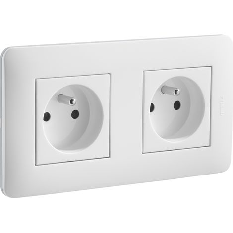 DEBFLEX - CASUAL DOUBLE PRISE DE COURANT 2P+T PRECABLEE BLANC - 742765
