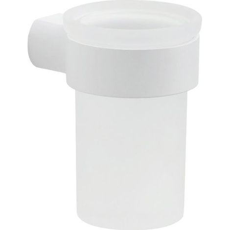 Portaspazzolini da muro in ottone e Cromall PI10 Gedy serie PIRENEI Bianco Opaco (1/4)