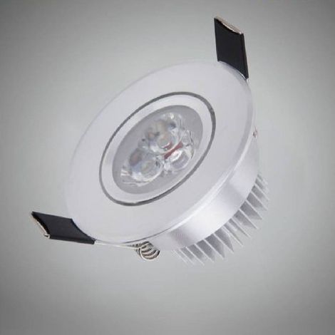 TrAdE Shop Traesio - Faretto Incasso 3w Orientabile Luce Fredda Calda Naturale P-55 - -Bianco Naturale      - (1/2)
