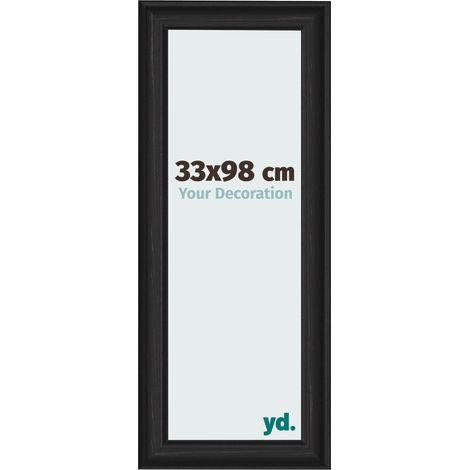 yd. - Cadre photo 33x98 - Noir Grain de Bois - MDF - Lazio (1/5)