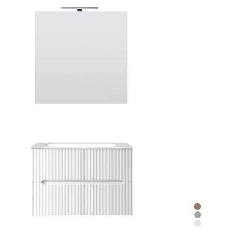 MOBILE BAGNO SOSPESO LINEA STICK CANNETTATO DA 70 CM Misura: Noce Gold