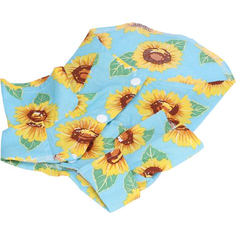 T-shirt pour animaux de compagnie en coton doux, imprimé tournesol mignon, gilet d'été tendance pour chien, chiot et chat, taille XL (1/5)