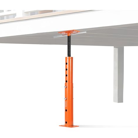 Vérins de Sol en Acier réglables pour poutres – Capacité 8,2 tonnes – Hauteur 48-91 cm – Support Robustes pour nivellement et Levage Maison/sous-Sol – Lot de 2 – 19-36in – Couleur Orange