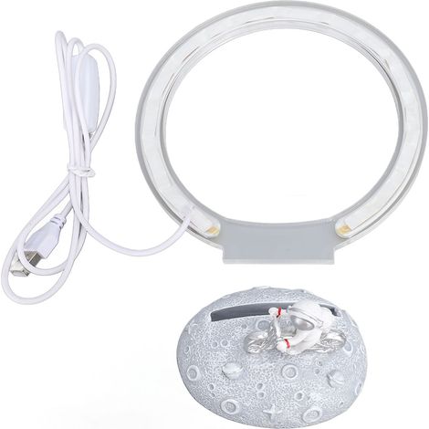 Petite lampe de bureau LED jaune miniature avec motif d'astronaute, 5 V (1/5)