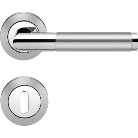 ENSEMBLE S/ROSACES RIO STEEL CLE L INOX POLI/SATINE
