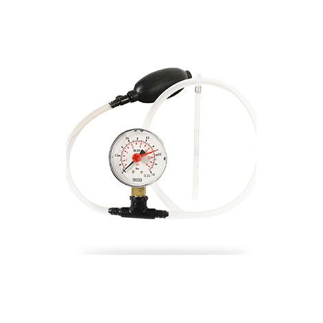 Testeur d'étanchéité à l'air avec manomètre – pour le test des carburateurs à membrane – convient aux cylindres de moteurs deux temps (1/3)