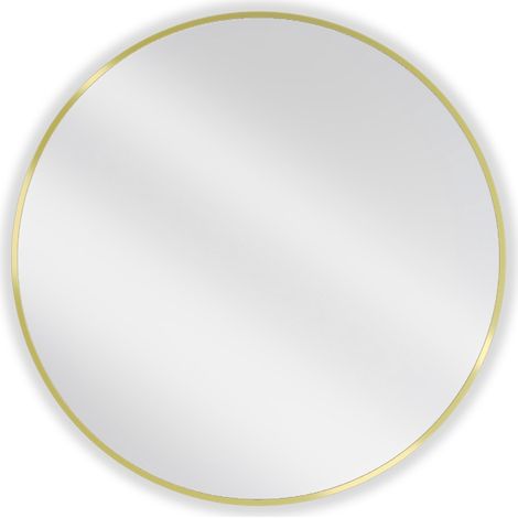 Mexen Loft miroir de salle de bain rond 80 cm, cadre doré - 9850-080-080-000-50 (1/5)