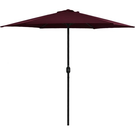 Sonnenschirm mit Aluminium-Mast 270x246 cm Bordeauxrot