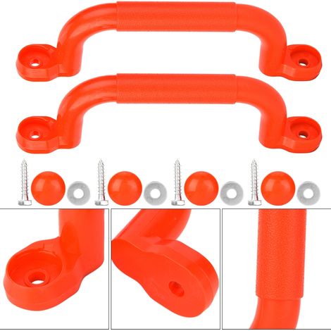 Poignées Antidérapantes pour Balançoire Enfant - Accessoire Sécurisé pour Parc de Jeux (Rouge)