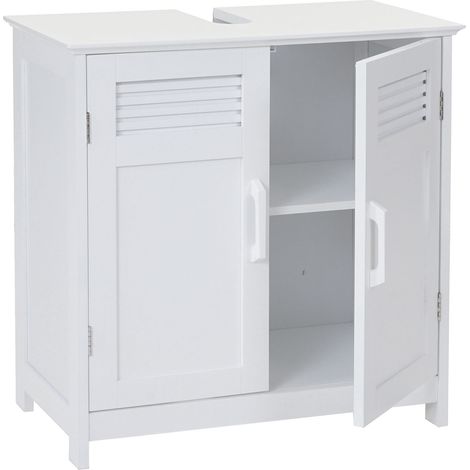 Meuble sous-vasque HWC-A85, 60x60x30cm - blanc