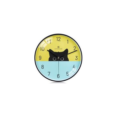 30cm Horloge Murale Chat Design Moderne, Créative Pendule Murale Originale, Silencieuse sans Tictac Multicolore Déco pour Cuisine Salon Chambre