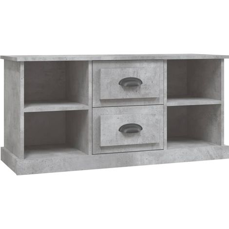 TV-Möbel grau Beton 99,5x35,5x48 cm aus Ingenieurholz