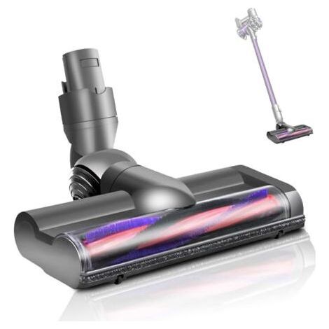 Tête de brosse d'aspirateur compatible avec Dyson V6 DC58 DC59 DC61 DC62 DC72 DC74, pièces de rechange compatibles avec SV04 SV06 SV09, brosse moteur à couple élevé, brosse à rouleau à entraînement di (1/4)