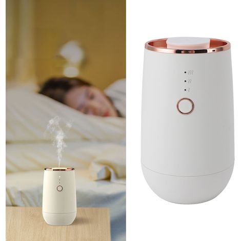 Difusor de aromaterapia compacto para coche y hogar [15 ml] Blanco con difusor de doble uso para aceites esenciales y batería 18650 - Perfecto para la oficina o habitación de hasta 15 m². (1/5)