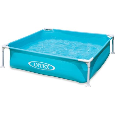 Intex 57173NP Mini Frame Piscina Fuori Terra Quadrata 122x122x30 cm 342 L PVC eta' 2+ colore Blu (1/10)