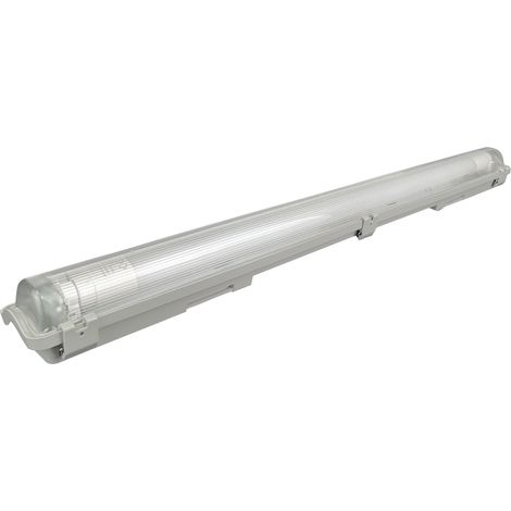 Réglette LED 9W, 945 lumens, IP65, 4000K blanc-neutre, tube LED remplaçable, garantie 5 ans - Tibelec (1/5)