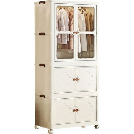Armadio - SEVENCOMFORT - Sevencomfort - Beige - 2 armadi e 1 armadio - 65×39×143 cm