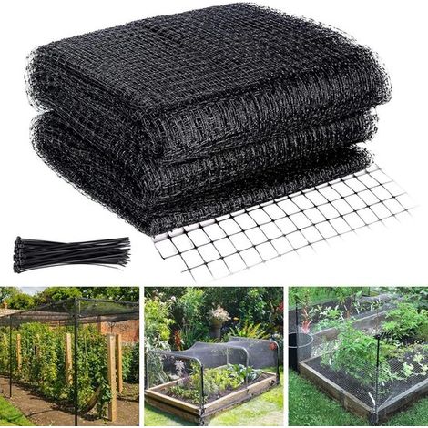 1 Stück Vogelschutznetz Gartennetz schwarzes Vogelschutznetz Vogelschutznetz Maschenweite 15 mm Gartenbedarf Schützt Gemüsegarten und Pflanzen vo (1/5)