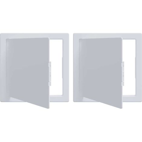 Panneaux d'Accès 2 pcs Blanc 20 x 20 cm Plastic ABS