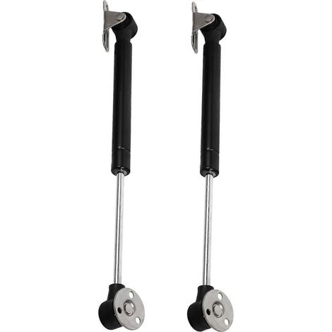 Gatuida Lot de 2 supports de couvercle à ressort à gaz pour armoire, noirs (1/5)