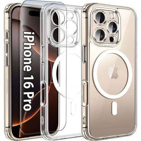 Verstärkte Hülle für iPhone 16 Pro mit MAGSAFE-Stoßschutzrückseite und Glas (1/5)