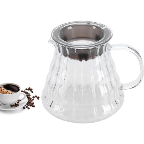 Cafetière/bouilloire en verre borosilicate haute densité, 500 ml, idéale pour la maison et le bureau. (1/5)